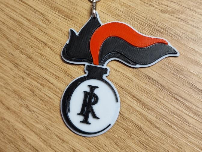 Carabinieri keychain with relief