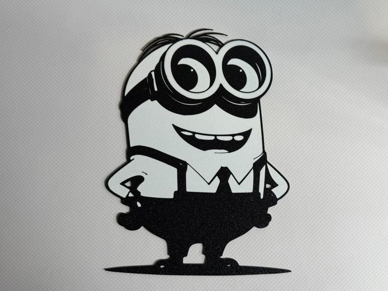 minion wall art black and white