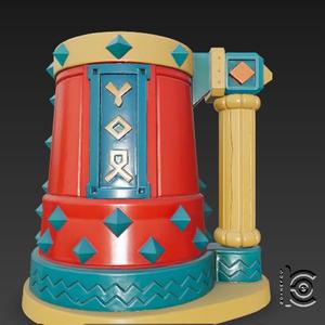 Viking Mug of Yor - 3D Printable Tankard