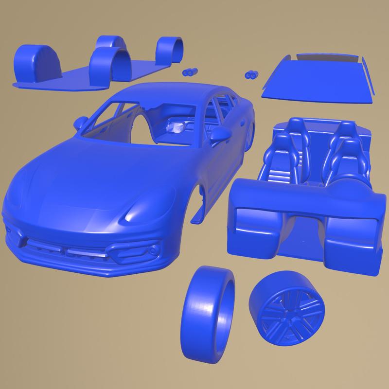 Porsche Panamera 4 E Hybrid 2021 PRINTABLE CAR IN SEPARATE PARTS