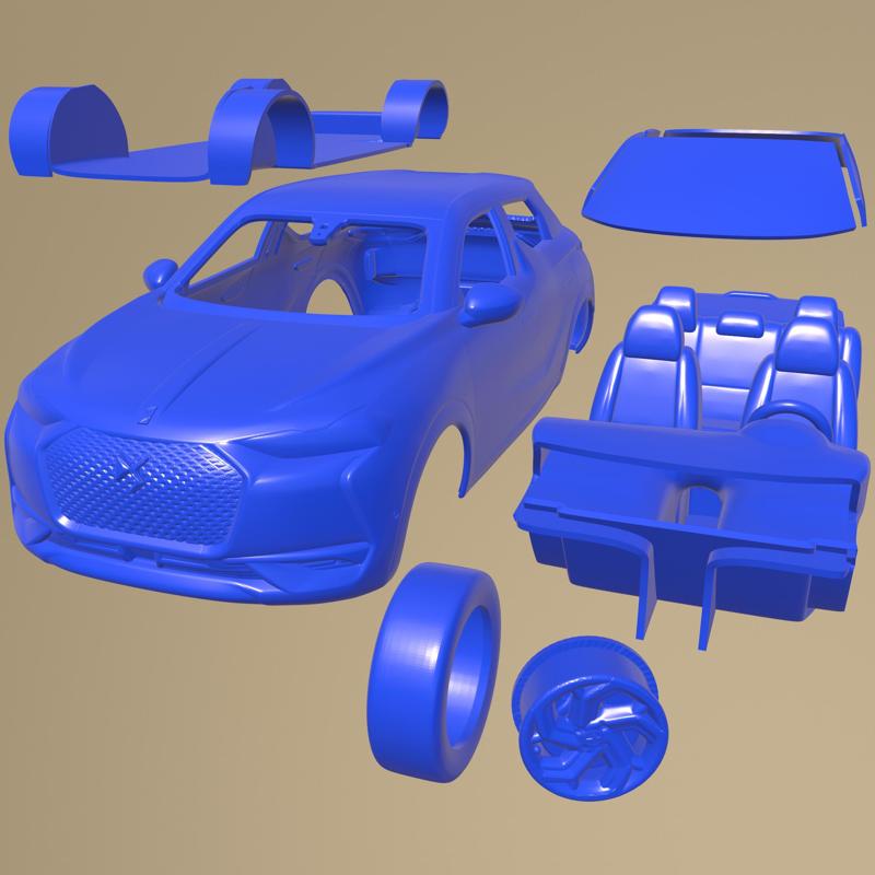 Citroen Ds3 Crossback 2018 PRINTABLE CAR IN SEPARATE PARTS