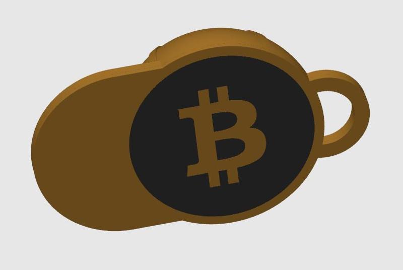 Bitcoin Cap Keychain