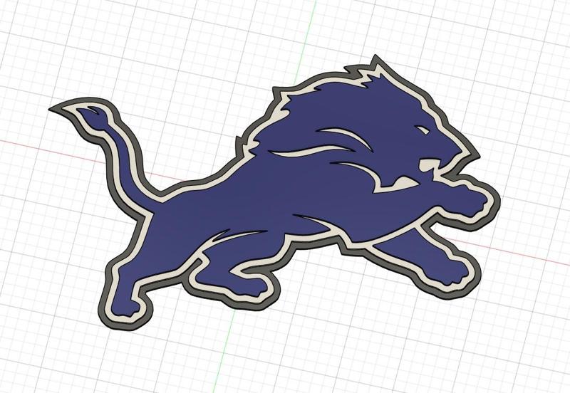 8" Detroit Lions Logo