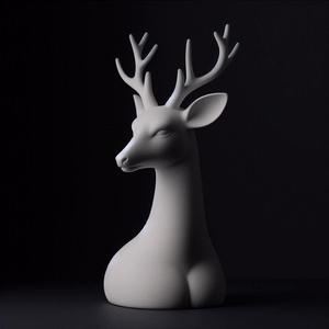 Deer bust in modern aesthetic style for home decor