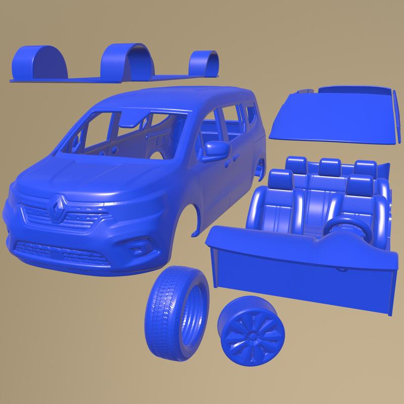 Renault Kangoo Tourneo LWB 2023 PRINTABLE CAR IN SEPARATE PARTS
