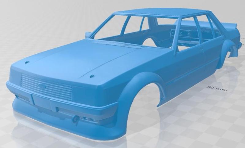 Ford Falcon Tru Blu 1981 Printable Body Car