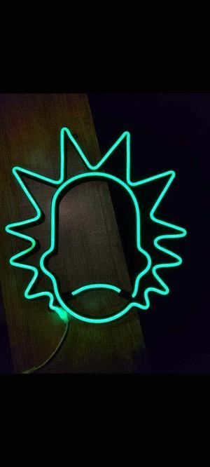 Rick and Morty neon
