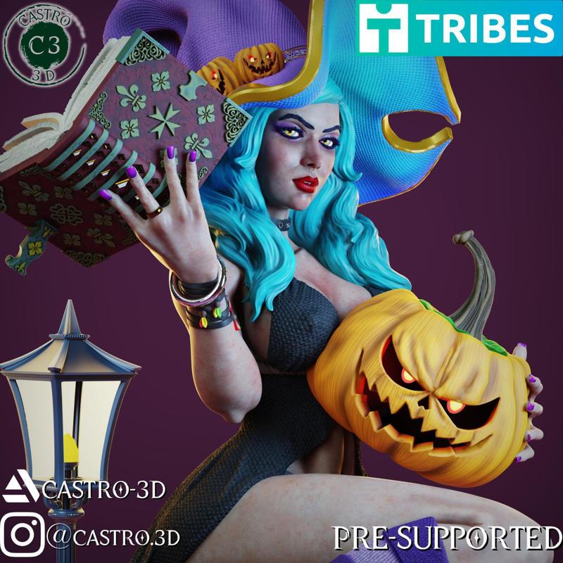 Mabel the Witch - Boardgame mini with dnd sheet