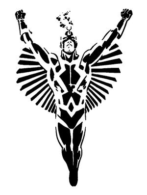 Black Bolt stencil