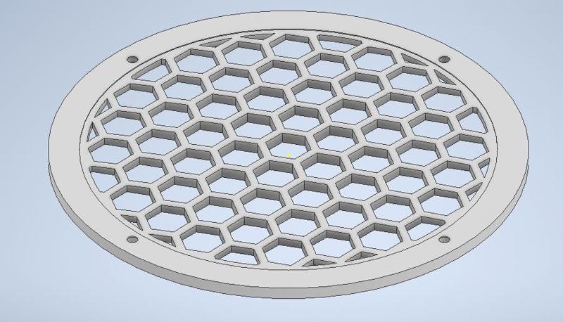 Speaker grill 6.5 honeycomb