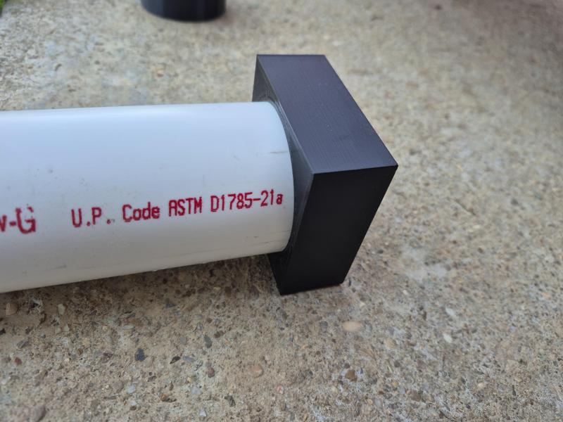 Square SCH-40 2" PVC Cap