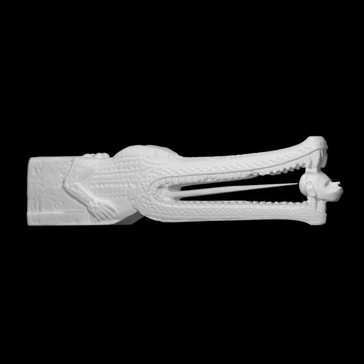 Feast trough in the form of a crocodile