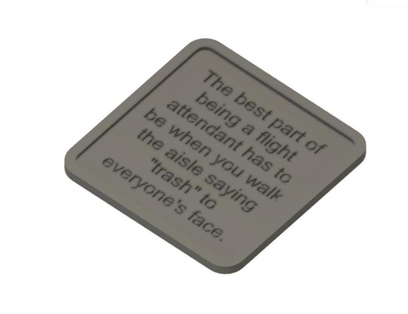 Flight Attendant Coaster w/Holder (holds 6)