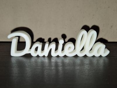 Daniella Name Sign Display Decor
