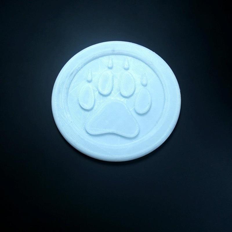 Wolf Paw Print Medallion