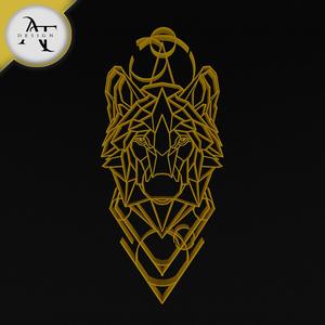 Wolf - Geometric - 2D Wall Art Decor