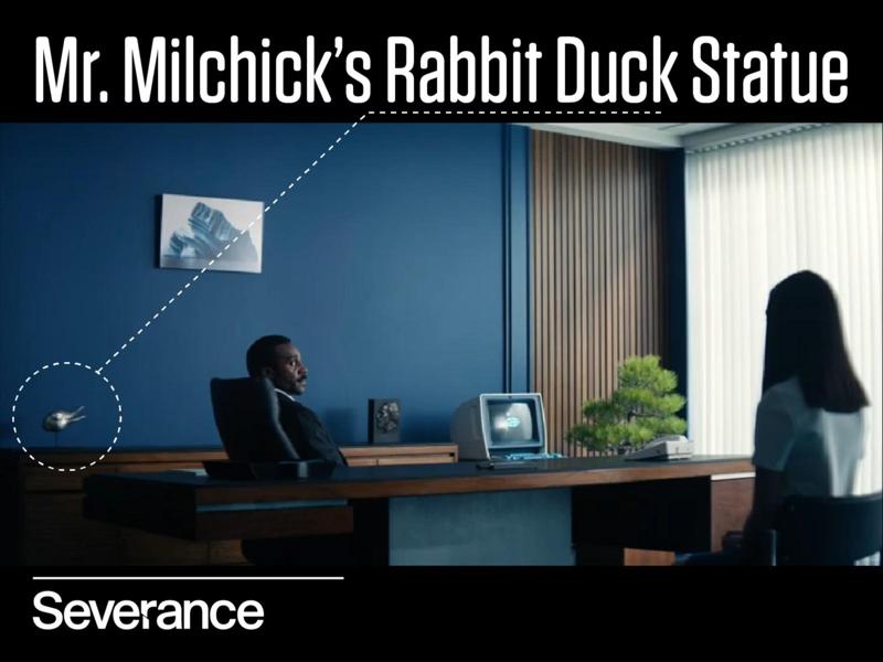 Mr. Milchick's Rabbit Duck Head Statue (Severance)
