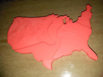 Happy Birthday America - bald eagle w/ flag on USA