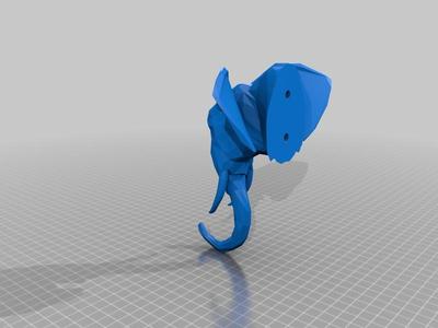 Low Poly Elephant Hook