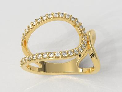 Diamond Curve Ring