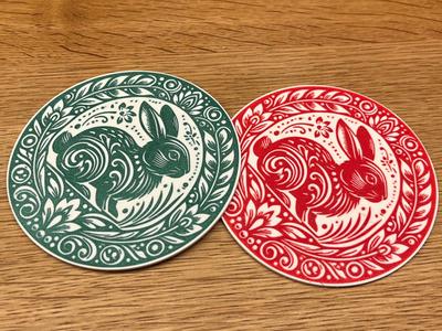 Easter bunny coaster