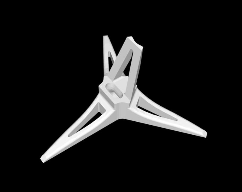 Universal smartphone and tablet docking station with cable hole - Star design