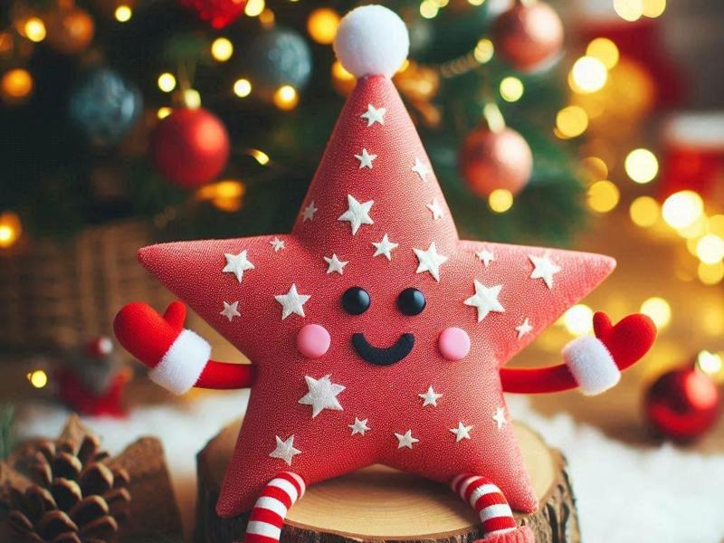 Chrisrtmas Tree Star Ornament Man (sitting)