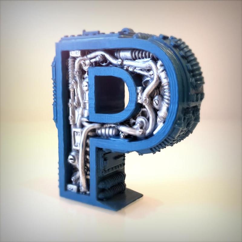 Steampunk letter P
