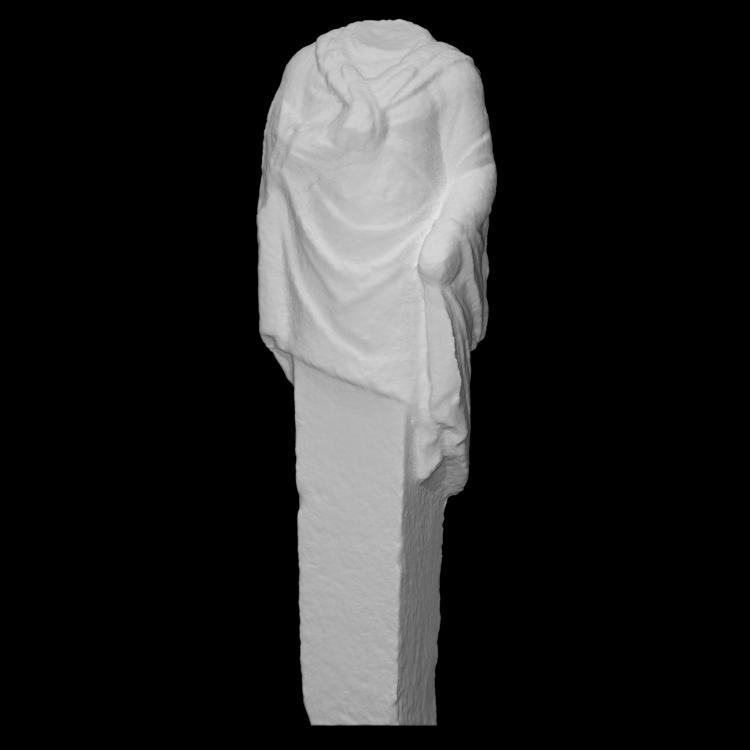 Hermaic stele with himation