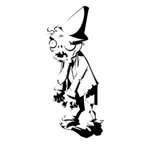 Cone Zombie stencil