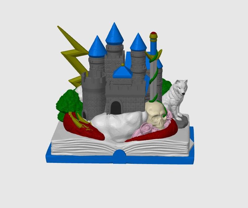 Open Story Book Bookshelf Decor