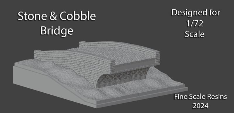 Stone & Cobble Bridge in 1/72 Scale