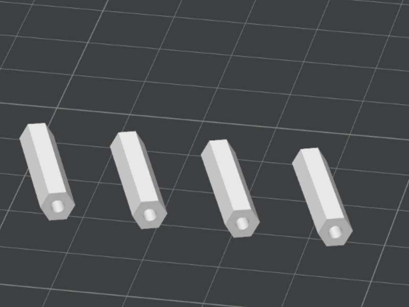 M2x4 threaded hex standoffs