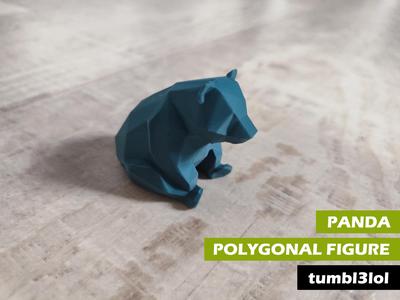 Polygonal figure of a panda