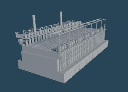 Industrial Furnace - Coke Furnace Battery / Factory / Ironworks Modular 1:100 - Flames of War, Team Yankee Terrain