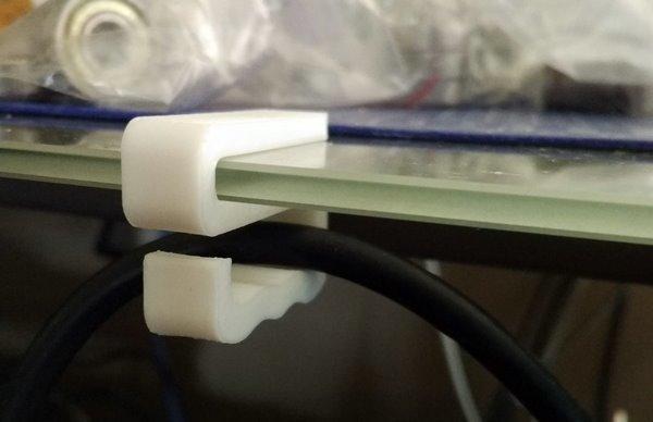 cable holder for 5mm glass top computer desk