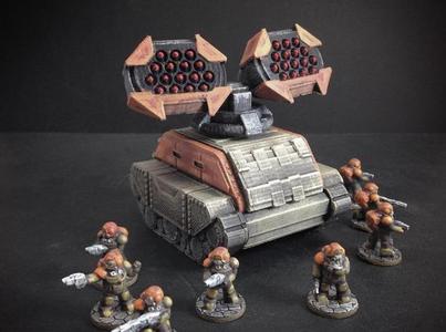 Missile Battery Turret for Gilgamesh Battle Tank (15mm scale)