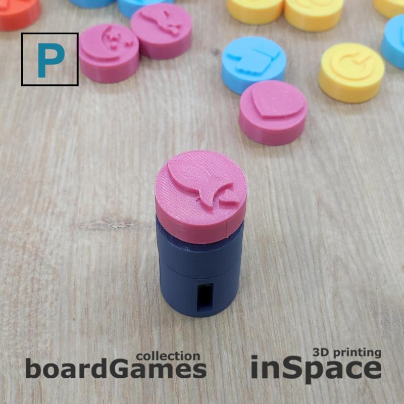 Fidget - Anti-stress button - Useless - Fully 3D printed - Rocket