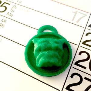 bulldog head  keychain
