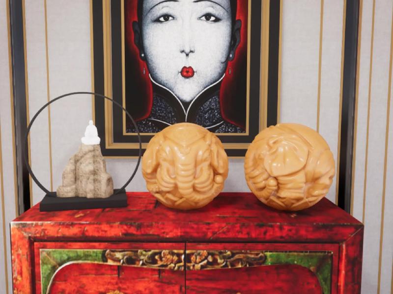 Antique Six-Tusked Ganesha Ball for Blessing, Warding Off Evil, and Attracting Wealth