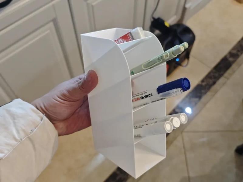 Pen holder 63g 1 hour 46 minutes 90x60x175 Pen stand Angled pen holder Office student storage box Pen barrel Desktop pen box