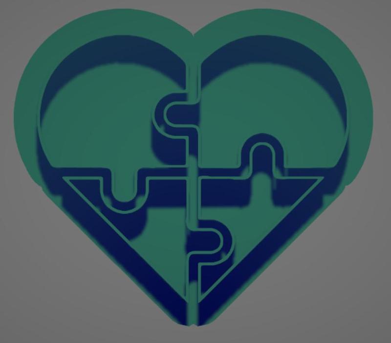 PUZZLE HEART COOKIE CUTTER