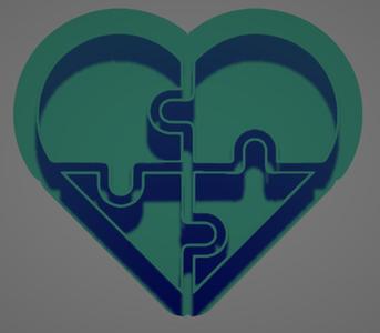 PUZZLE HEART COOKIE CUTTER