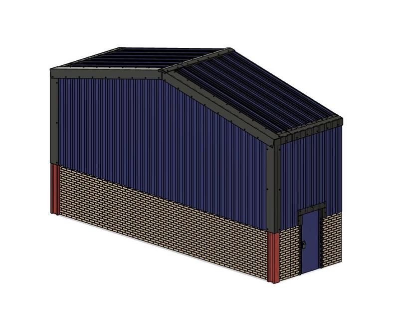 Model Railway Low Relief Industrial Building 1 Rear