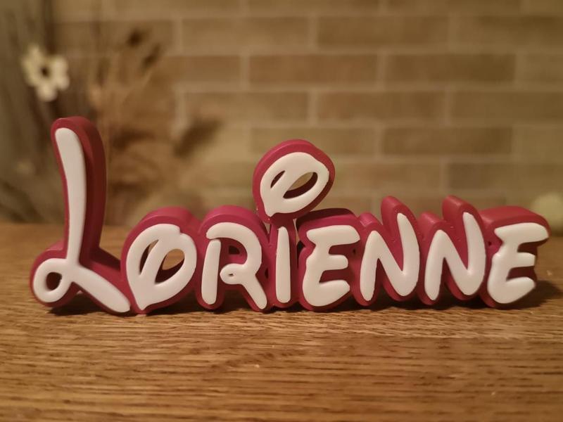 Lorienne Disney Name Sign 3d Room child Birthday