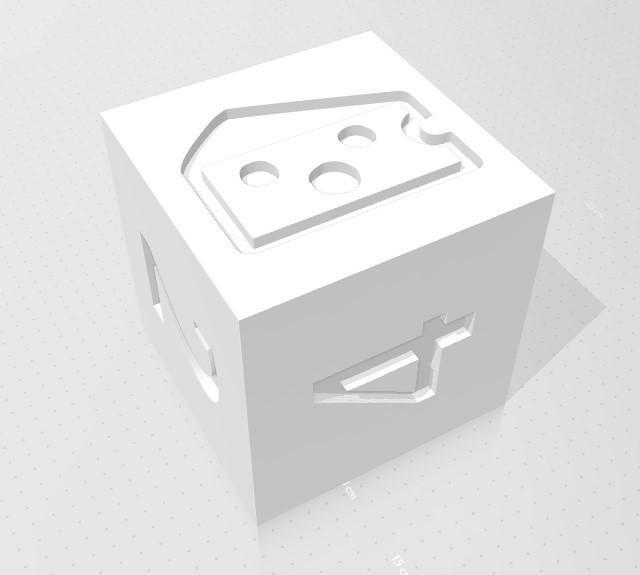 D6 Baffled Cheese Symbol Logo