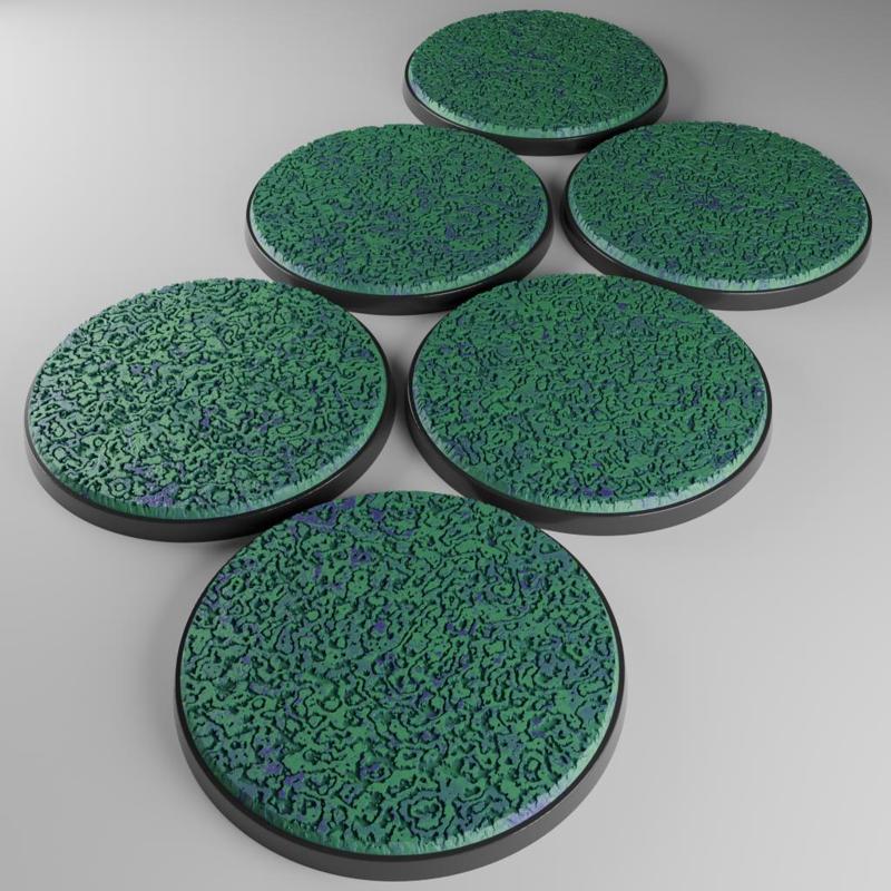 6x 70mm base with alienworld surface (+toppers)