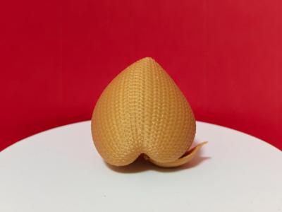 Knitted Fruit - Peach Heart