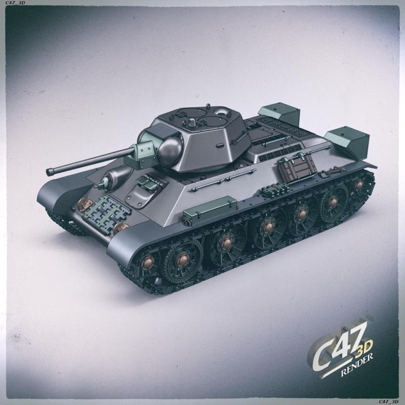 T-34/76 for assembling - with workable tracks