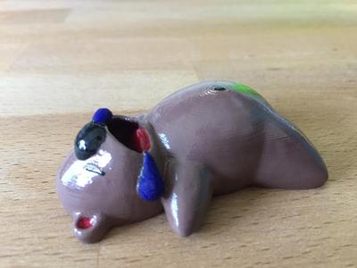 Sleeping Drooling Bear Figurine